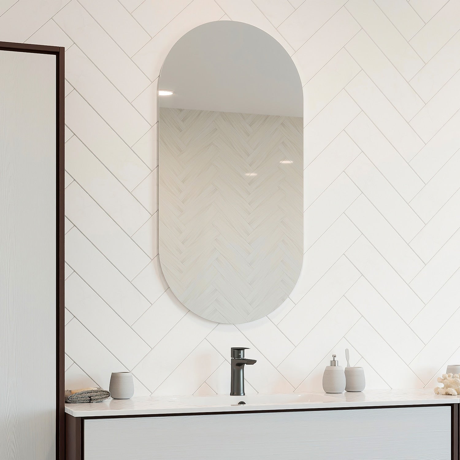 DP5010GTDukePolishedEdgePillMirror500x1000mmGlue-to-Wall